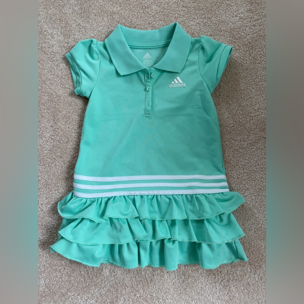 Adidas Green Polo Shirt with Classic Collar and Signature Logo 24M